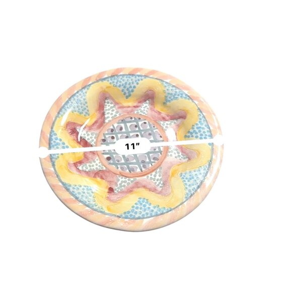 Mackenzie-Childs Victoria & Richard Keukenhof Hand-Painted Ceramic Dinner Plate - Picture 6 of 6